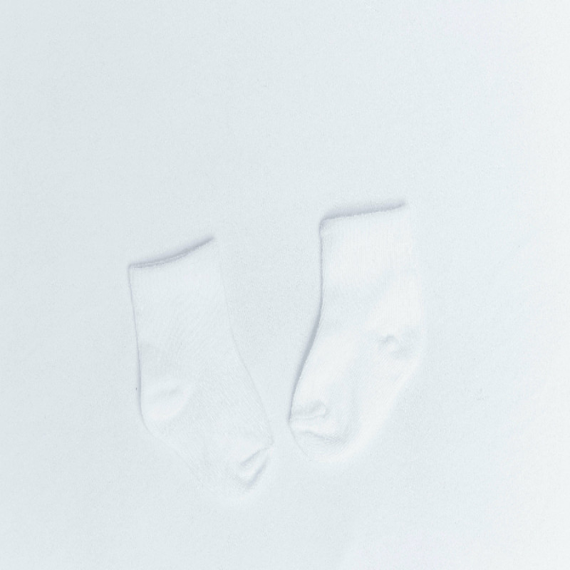 NEWBORN baby gift Set of Four White Sleeveless Onesie Pair of Gloves Pair of Socks Cotton Beanie